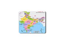 India Map Design|Corporate Mouse Pad|Anti-Slippery Mouse Pad |Without Wrist Support Mouse Pad for Laptop Desktop Computer PC Gaming Wireless Mouse|Mouse Pad for Office Girls Boys Kids Students|India Map Print| Rectangular Gaming Mouse Pad