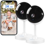 owltron 2K Indoor Camera 2 Pack, 2.4GHz Home Security Cameras for Baby & Elder, Pet Dog Cam with Motion Detection, Night Vision, 2-Way Talk WiFi Camera, Baby Monitor Works with APP & Alexa