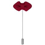 Peluche Mini Bow - Maroon Colored Brooch/Lapel Pin for Men