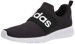 adidas Mens Lite Racer Adapt 4.0 Cross Country Running Shoe, Black/white/black, 10.5 US
