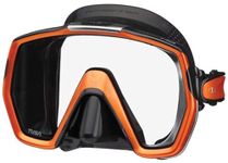 Tusa Freedom HD Diving snorkeling Mask, black/orange (Orange/Black)