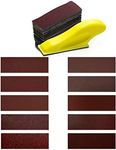 Micro Sander for Small Projects finger sander for crafts with 100pcs 90X 30mm Assorted Sandpaper of 60 120 240 400 600 800 1000 1200 1500 2000 Grit for DIY Crafts Polishing Sanding