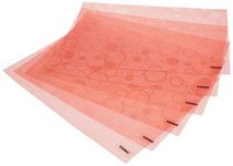 Amazon Brand - Solimo PVC - Polyvinyl Chloride Fridge Multipurpose Mat, Circles, Set of 6, Red