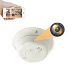 FREDI HD PLUS Spy Smoke Detector HD Camera with Wi-Fi Mobile Live Streaming Audio Video Both Camera Indoor Security Camera (iWFCAM APP)