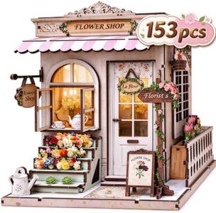 Book Nook Kit for Adults – DIY Miniature House Dollhouse Kits, Bookshelf Decor Mini House Building Kit, 3D Wooden Puzzle with LED Lights, Tiny Craft for Teens, Men & Women, Halloween