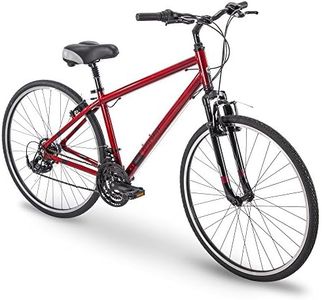 ROYCE UNION RMY 700c Mens 21-Speed Hybrid Comfort Bike, 17" Aluminum Frame, Metallic Red
