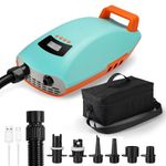 Swonder Seawolf Paddle Board Pump w/ 9000mAh Battery Powered, 2X Faster 20 PSI SUP Electric Air Pump w/Dual Cylinders, Dual Stage, Active Cooling System for Inflatable Paddleboard, Kayak