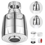 Ainiv 360° Rotate Tap Aerator, ABS Swivel Water Saving Faucet with Filter for 22/24MM Threaded Taps, Faucet Aerator Swivel Kitchen Sink with 2 Modes, Tap Extension Connection for Kitchen,Bathroom