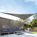 Kookaburra Waterproof Garden Sun Shade Sail Canopy in Charcoal 98% UV Block (6m x 4.2m Right Angle Triangle)