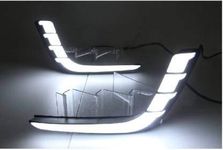 Cloudsale LED DRL Compatible with Suzuki Swift 2010 LED with Yellow Turn Signal Light (Matrix Mode)