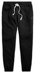 POLO RALPH LAUREN Men's Athletic Fleece Elastic Band Bottom Sweatpants, Black, Medium