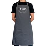 Personalised Head Chef Apron for Men and Women Dad Apron Mum Apron Cooking Gifts for Men and Women Fathers Day Gift Mothers Day Funny Aprons Mens Apron Novelty Christmas Birthday Gift (Grey)