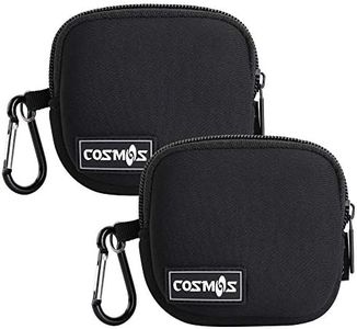 CM Pack of 2 Mini Pouch Case Bag with Clip Small Travel Storage Carrying Bag Compatible with MagSafe Power Adapter, Laptop Accessories Cables, Cords, USB Drives, Earphones