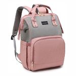 motherly 18 liter Stylish Babies Diaper Bags for Mothers for Travel (Grey and Pink)