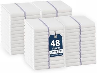 LANE LINEN Kitchen Towels Bulk 100% Cotton Commercial 48 Pack