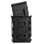 IDOGEAR Magazine Pouch 5.56mm Molle Mag Pouches 7.62mm Softshell Rifle Mag Carrier for Belt M4/AR/AK Rifle Magazines (a.Black(Molle Clips))