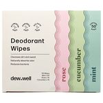 ew Well - Refresh Deodorant Wipes - A Fresh Start When You’re On the Go - Aluminum, Paraben, and Sulfate Free - Variety Pack (Mint, Rose, and Cucumber) - 50 Individually Wrapped Wipes