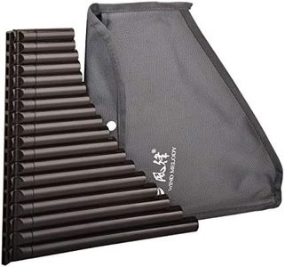 Wind Melody 18 Pipes Eco-friendly Resin C tone Pan Flute for Beginner, Easy Learning (Dark Brown)…