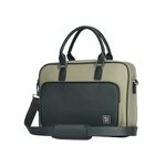 EUME Executive Laptop Bag for Men | Office Bag for Men & Women | With Padded Compartment | Vegan Leather & Nylon Fabric | Fits Up to 15.6" Laptop & MacBook, 15L, Georgian Forest Green