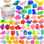 100 Packs Squishies Mochi Squishy Toys for Kids Party Favors Mini Squishies Bulk Stress Relief Squishy Fidget Toys Classroom Prizes Kids Birthday Pinata Stuffers Goodie Bags Stuffers for Kids