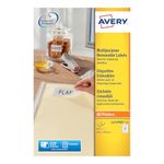 Avery L4737REV-25 Printable, customisable Removable Labels, 27 Labels Per A4 Sheet, White, 635x296 mm