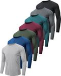 MLYENX Long Sleeve Tee Shirts for Men Quick Dry Moisture Wicking Long Sleeve Shirts Sun Protection Workout Shirts for Running