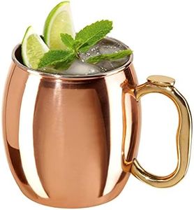 Oggi Stainless Steel Moscow Mule Mug - 20 oz, Copper Plated with EZ-Grip Handle