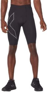 2XU Men’s Light Speed Compression Shorts, Running Compression Shorts for Training & Recovery - Black/Black Reflective - Size XX-Large