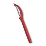 Victorinox Kitchen Utensils, Universal Peeler, Micro Serration, Robust Plastic Handle, Red