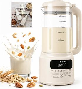 61oz Glass Nut Milk Maker Machine for Almond Oat Soy Plant Milk, 850W