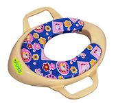 BabyGo Soft Cushion Durable Potty Trainer Comfortable Seat with Support Handles for kids (Ivory)