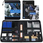 H & B 70 Pack Sketching Pencil Set with Sketchbook, Professional Sketch Pencils for Drawing,Art Supplies for Adults,Artists,Beginners