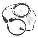 NEWASHAN Throat Mic Earpiece Headset for Garmin Radio Rino 110 120 130 520HCX 530HCX 610 650 655T 700T 750 755T Walkie Talkie 1-pin Vibration Sensors Covert Acoustic Air Tube VOX-PTT