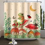 Mushroom Boho Shower Curtain Funny 