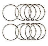 SCLF 5CM Large Binder Rings 12 Pack 2 Inch 50mm Diameter Book Loose Leaf Binder Rings Key Keychain Rings