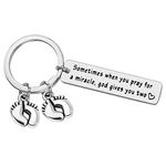 Twin Mum Gifts Keyring Sometimes When You Pray for a Miracle God Gives You Two Keyring Mum of Twins Gifts New Mum Gift Christmas Birthday Gift Mothers Day Gift for Twin Mum