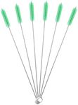 EKIND Long Straw Cleaner Brushes, Nylon Bristles Stainless Steel Handle Pipe Tube Cleaner -3/8"(10mm) Diameter x 9.5"(240mm) Long- 6 Piece Value Pack,Green