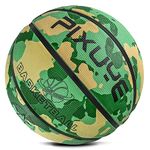 Jicsetk Basketball, Size 5, Size 7 Basket Ball, Mini Basketball Children, Outdoor Indoor Basketball for Children, Teenagers, Camouflage Green 3