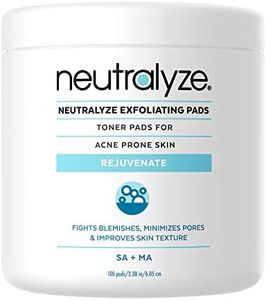 Exfoliating Acne Wipes - Maximum Strength Acne Pads for Face & Back - Medical Grade 2% Mandelic Acid & Salicylic Acid Pads - Acne Cleansing Pads - Toner Pads for Acne Prone Skin (100 Acne Face Wipes)