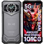 DOOGEE S200 Rugged Smartphone 5G, 32GB+256GB/2TB DDR5, Rugged Phone Android 14, 1.32" AMOLED Rear Display, 10100mAh/33W, 6.72” FHD+/120Hz, 100MP+20MP Night Vision, 4K Recording, Dual SIM/Face ID/NFC