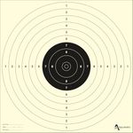 ARNO-SPORTS 10M Air Pistol Target Cards (6.3x6.3in) - Whiteback Paper Off-White (100 pcs)