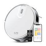 ILIFE V20 Robotic Vacuum Cleaner with SoF Navigation, 5000Pa Powerful Suction, 2-in-1 Vacuum & Mop, Customizable Cleaning, Multi-Floor Mapping, and Smart Control via App, Alexa & Google Home