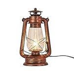 Rustic Lantern Table Lamp, Siljoy A