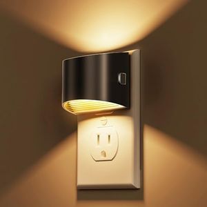 L LOHAS LED Night Lights Plug into Wall 2 Pack, Dusk to Dawn Sensor Nightlight, Brightness Adjustable, 3000K Soft White