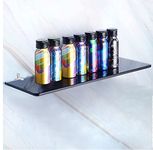 Evolite Premium Tempered Glass Shelf for Bathroom/Wall Shelf Corner/Kitchen Multi Purpose Glass Shelves Mount Storage Accessories with Fitted F Brackets- Glass 5 x 15 inch (Pack of 1)