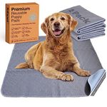 Fabpet Washable Puppy Pads - 2 Pack LARGE 80x90cm , Reusable Dog Toilet Training Mats for Whelping Box, Incontinence , Home & Travel , Waterproof Pee Pad for Dogs & Puppies , Super Absorbent Pet Mat