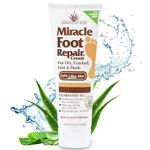 Miracle Foot Repair Cream, 8 oz Repairs Dry Cracked Heels and Feet, Diabetic-Safe, 60% Pure Ultra Aloe Moisturizes, Softens, and Repairs, Relief for Ingrown Toenails