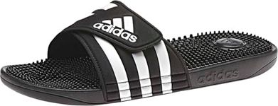 adidas Unisex-Adult Adissage, Core Black/White/Core Black, 12