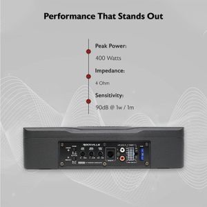 Rockville 8" Car Subwoofer – Compact Powered Under-Seat Bass Speaker