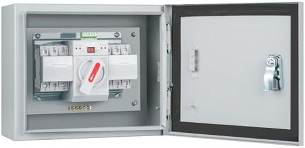 125 Amp 3P Dual Power Automatic Transfer Switch, 120/240V Generator Changeover Switch, with Metal Electrical Box for Outdoor and Indoor